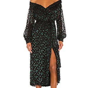 LPA Leonard Trench Emerald & black dress